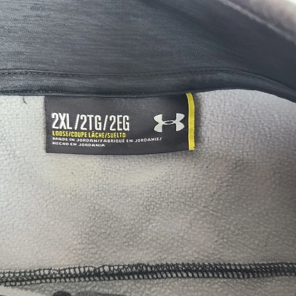Under Armour Sweater Mens 2XL XXL Dark Gray Loose‎ Coldgear Performance Tech *